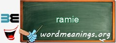 WordMeaning blackboard for ramie